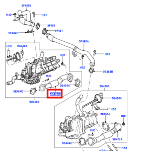 EGR Valve to Exhaust Manifold Tube C2Z14249/LR020548