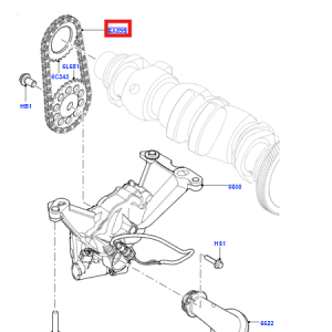 Oil Pump Drive Chain JDE40857/LR139763